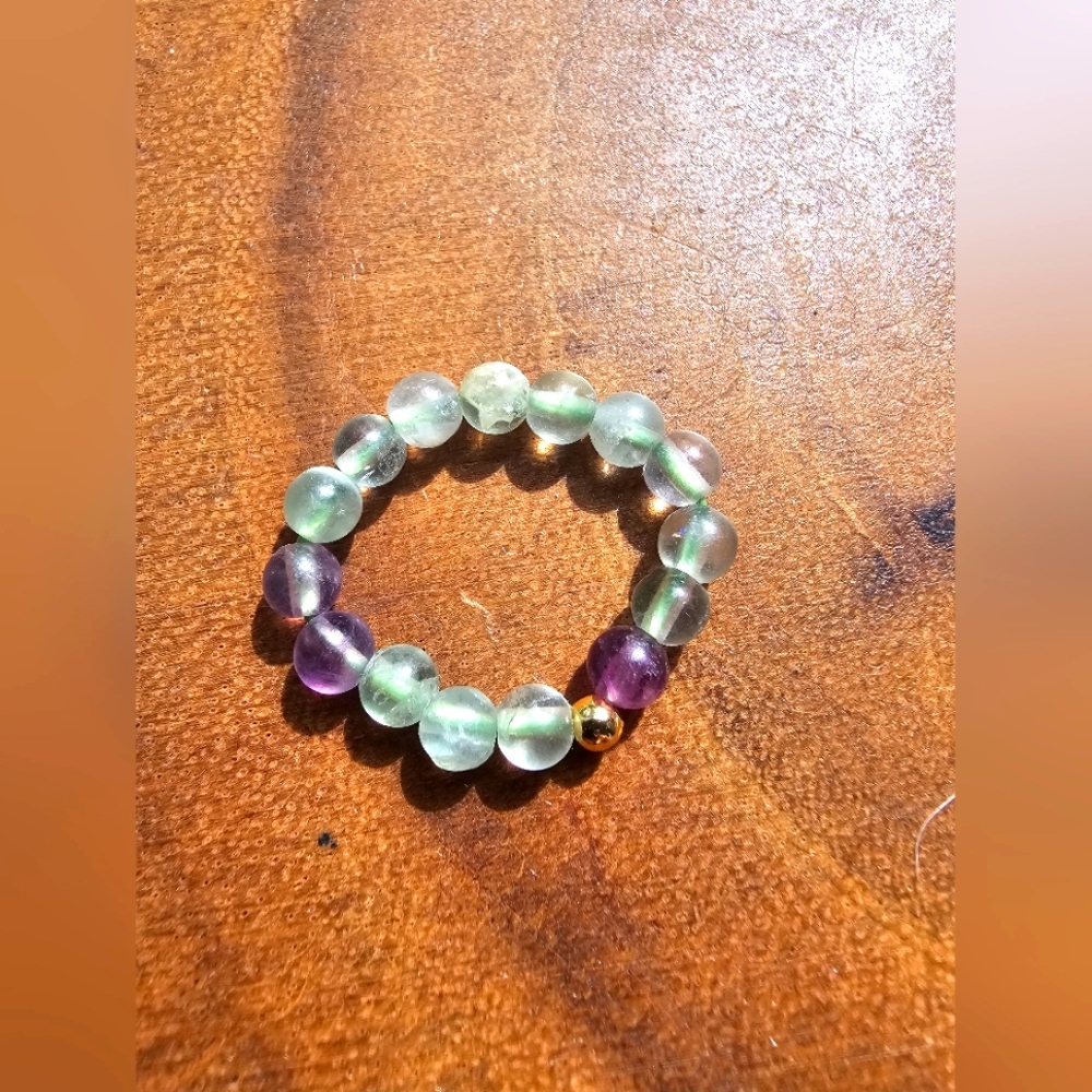 Flourite Beaded Ring